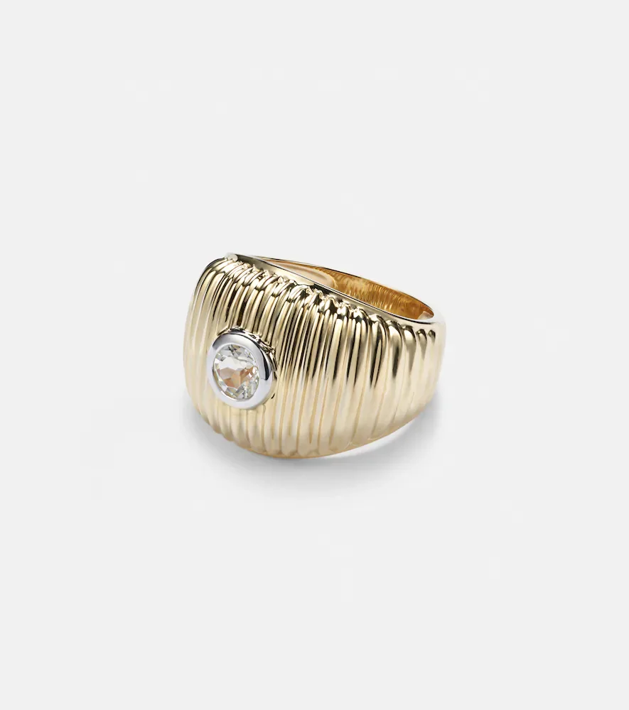 Yvonne LÃon Berlingot Maxi 9kt gold ring with topaz
