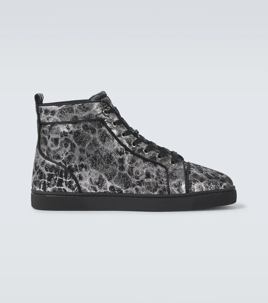Zapatillas altas Louis de piel estampadas