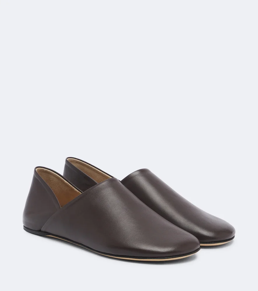 Zapatos slip-on de piel