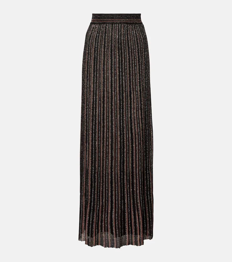 Zig Zag sequined maxi skirt