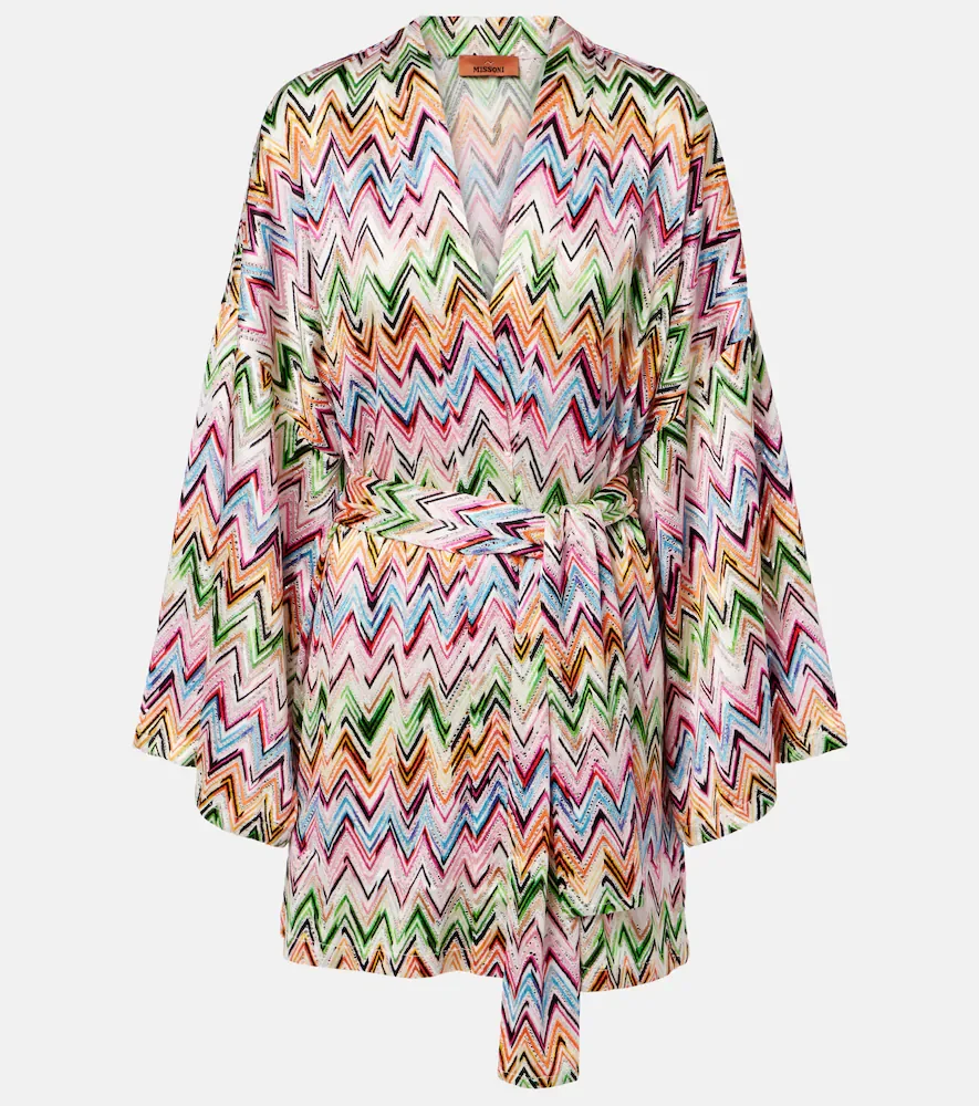 Zigzag wrap cardigan